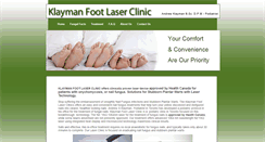 Desktop Screenshot of klaymanfootlaserclinics.com